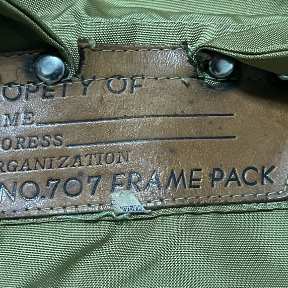 World Famous No. 707 Frame Back Pack Japan Nylon 3 Pockets - Picture 9 of 9